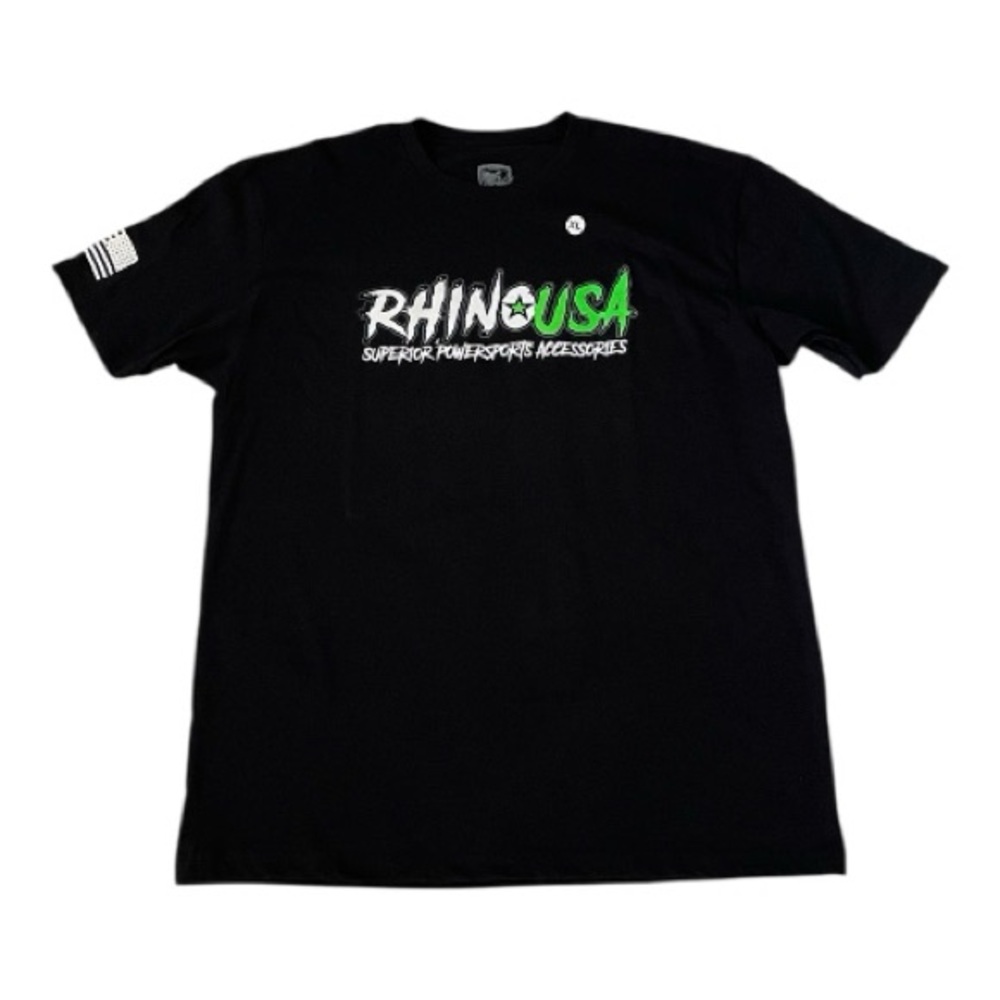 Rhino USA Black Men's Short sleeve T-Shirt 
Size (XL)